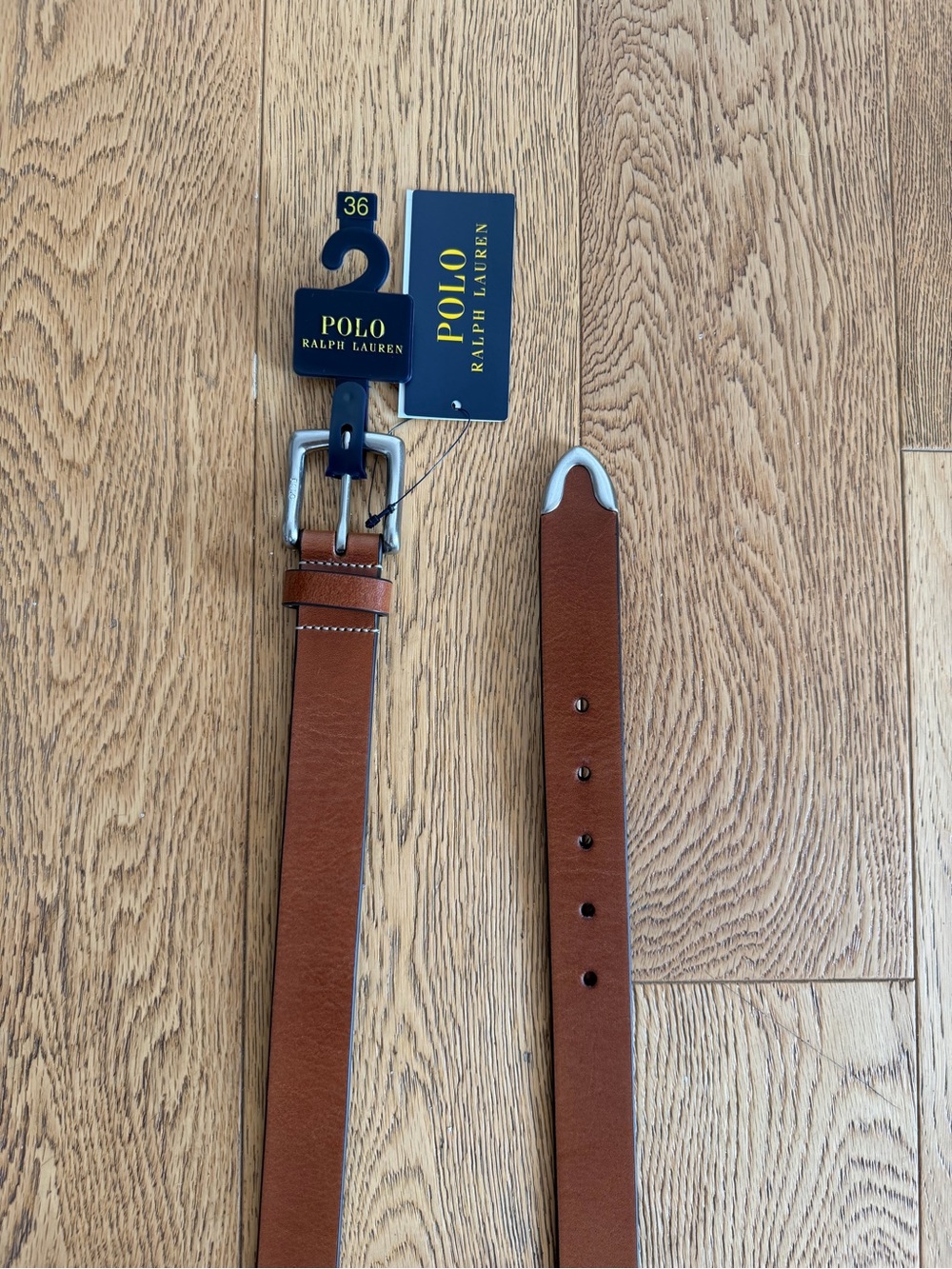 Polo Ralph Lauren Western Silver Concho Leather Belt RRL Saddle Tan